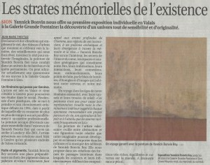 Les strates mémorielle de l'existence